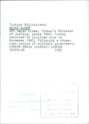 Nejat Eldem, Turkey's Minister of Justice - Vintage Photograph