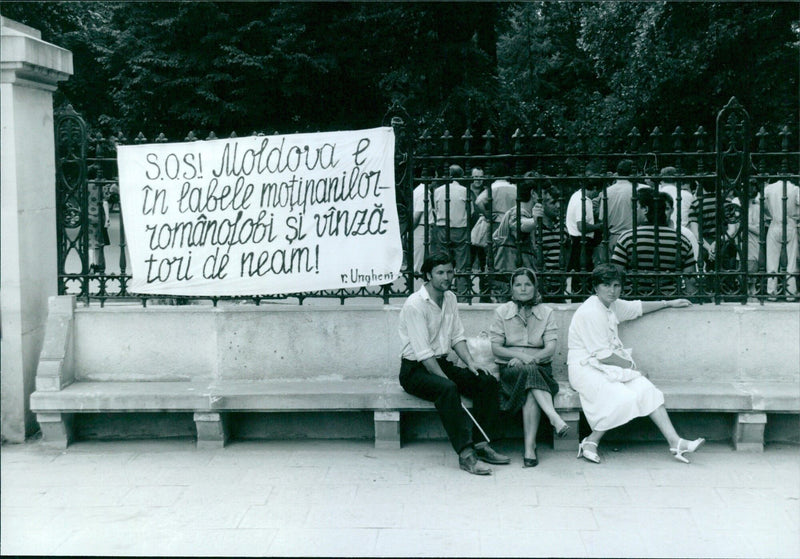 SOS! Moldova is in the hands of Romanian-speaking mountain dwellers and traitors of the nation! - Vintage Photograph