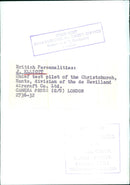 J. ELLIOTT, Chief test pilot of de Havilland Aircraft Co. Ltd. - Vintage Photograph