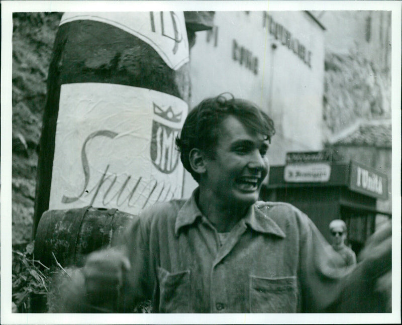 Young Roman gets drunk in San Marino - Vintage Photograph