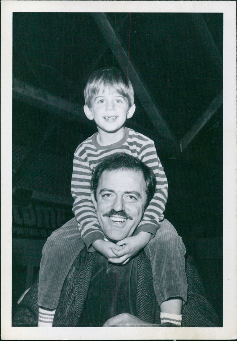 Austin, John with his son Allen - Vintage Photograph