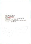 British Golfer B.H.G. CHAPMAN - Vintage Photograph