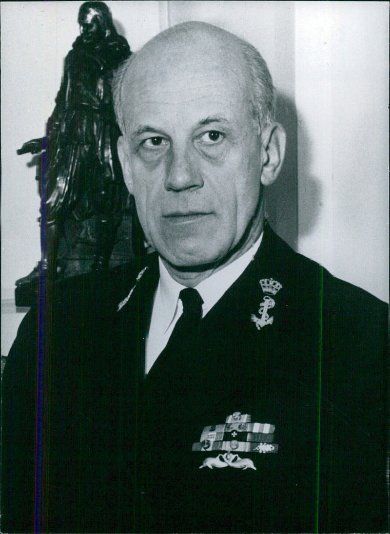 Rear-Admiral W.C.M. de JONGE van ELLEMEET, Commander of Netherlands Naval Forces - Vintage Photograph