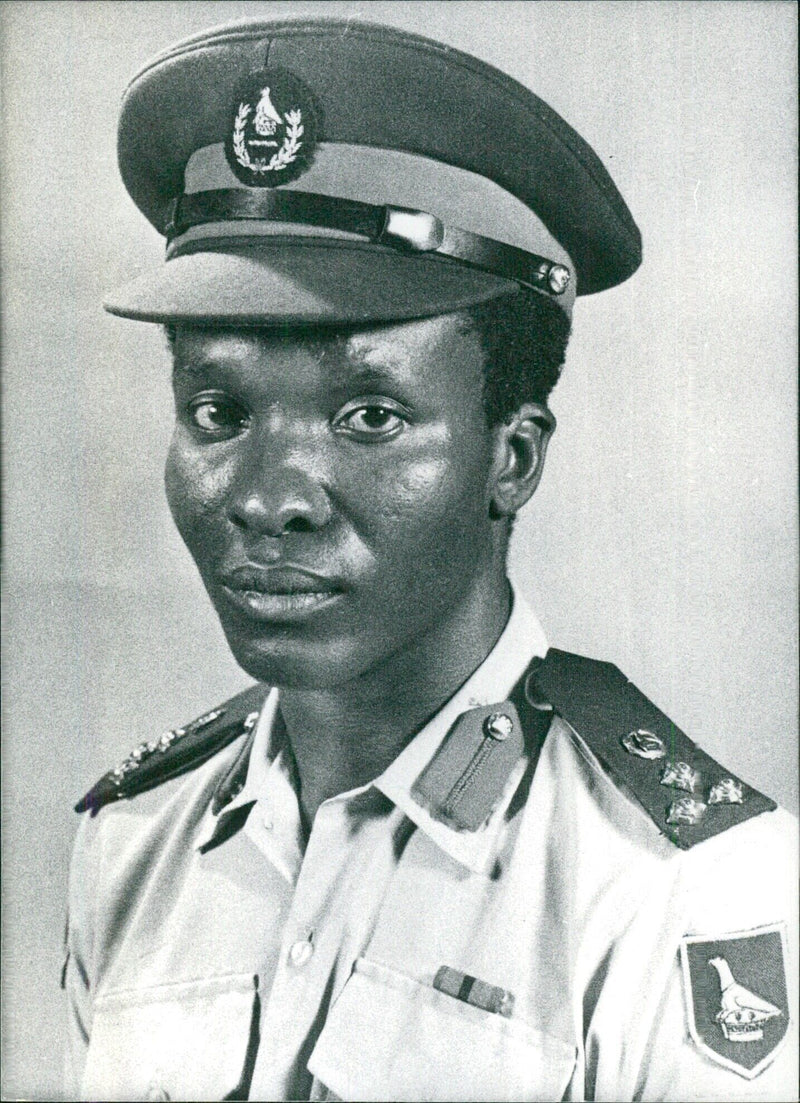 Brig. E. Chanyuka, Director of Foreign Liaison of the Zimbabwe Army - Vintage Photograph