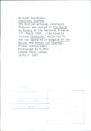 British actress Constance Chapman in The March, On Russia - Vintage Photograph