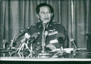 General Kriangsak Chamanand at a Press Conference - Vintage Photograph