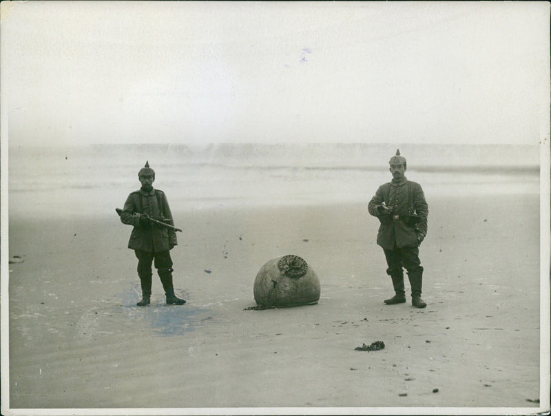 Mined explosion on West Germany's coast - Vintage Photograph