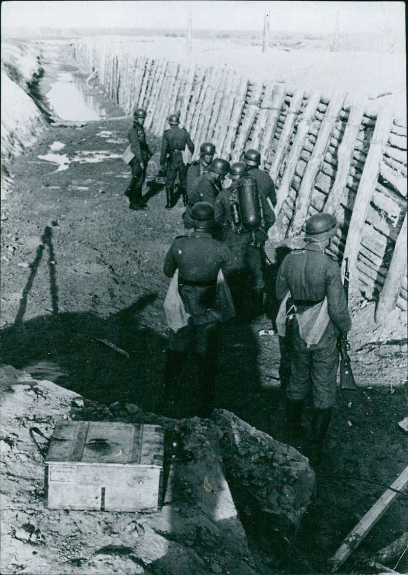 The tank ditch has been reached - Vintage Photograph