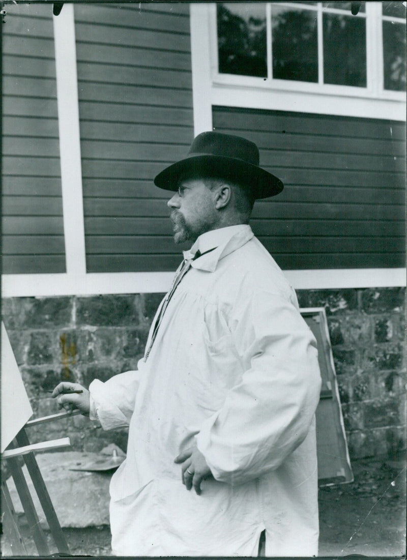 Carl Larsson on his farm in Falun - Vintage Photograph