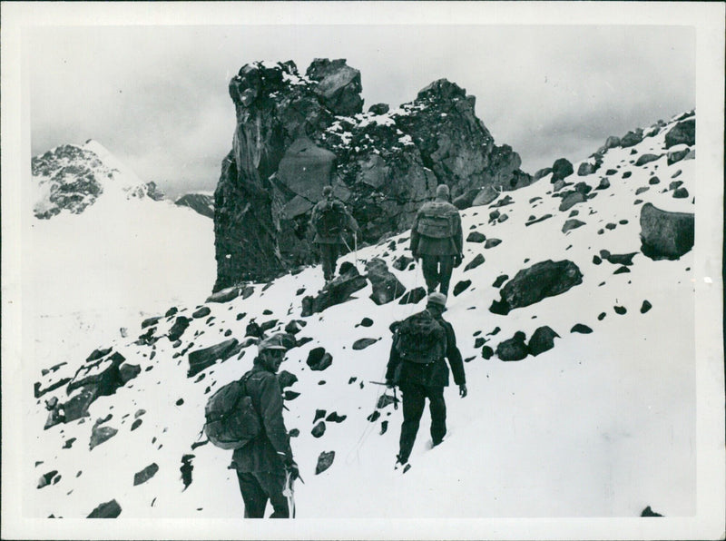 German Mountain Troops Conquer Mount Elbrus in the Caucasus - Vintage Photograph