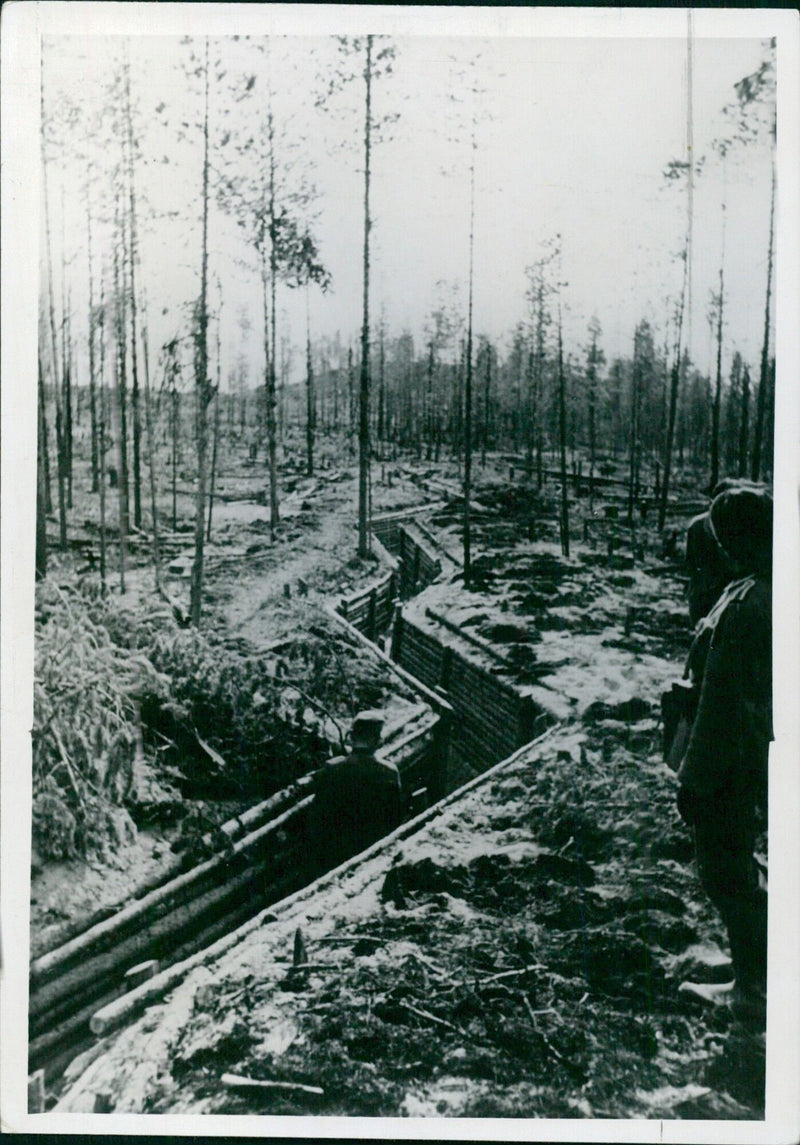 Soviet trenches in combat area near Salla - Vintage Photograph