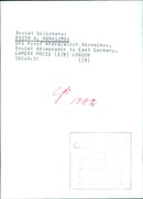 Soviet Diplomats: PYOTR A. ABRASIMOV OPS - Vintage Photograph