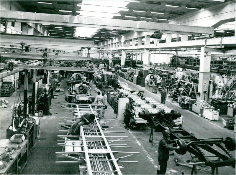 El-Nasr Car Assembly Plant in Egypt - Vintage Photograph