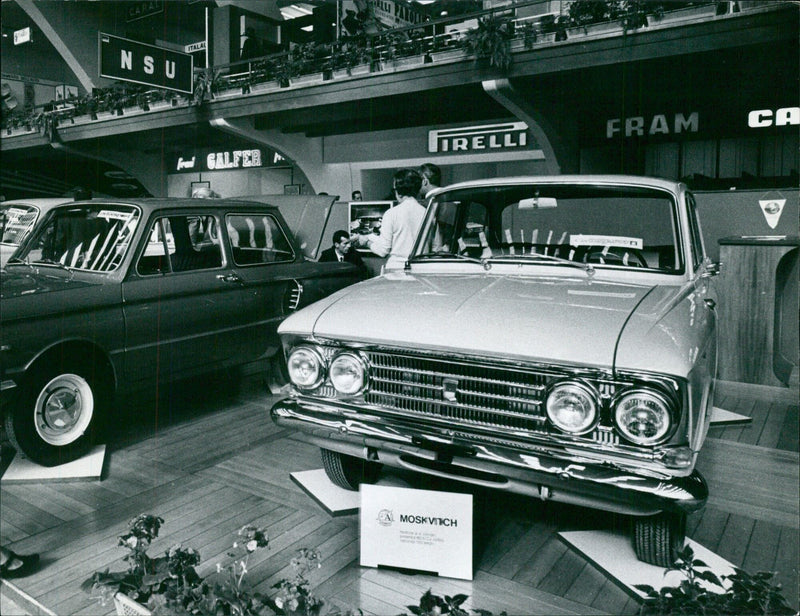 Car exhibition in Turin - Vintage Photograph