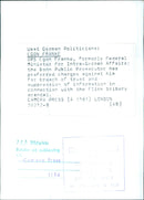 West German Politicians: EGON FRANKE OPS - Vintage Photograph