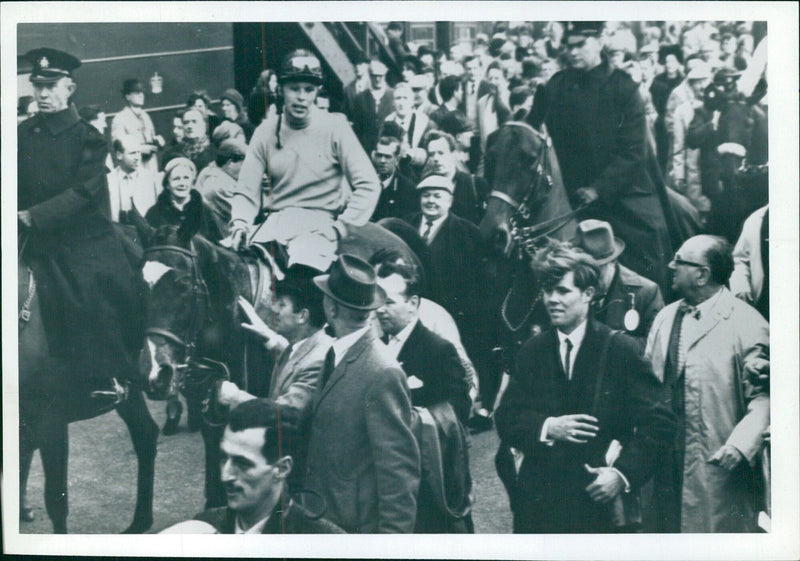 Happy Tommy Smith, the first American to win the National - Vintage Photograph