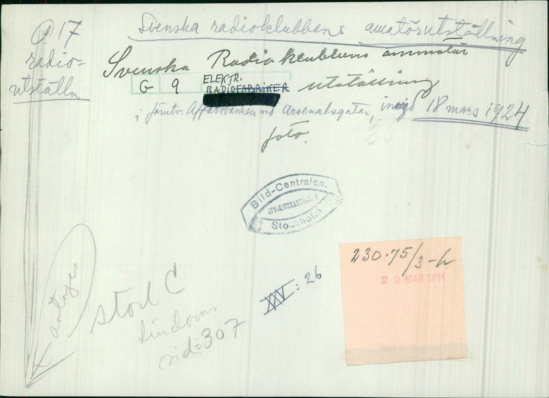 Swedish Radio Club's amateur exhibition - Vintage Photograph