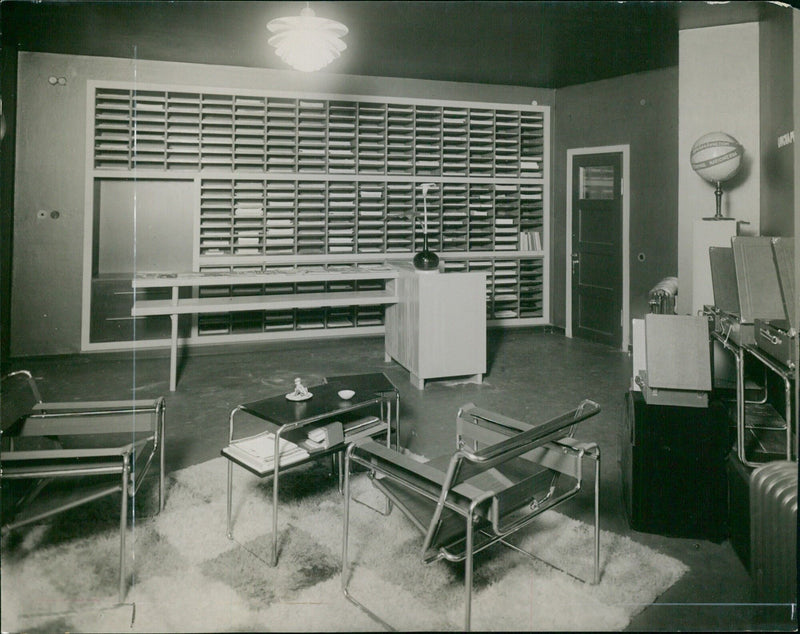 Interior from the Linguaphone and gramophone room - Vintage Photograph