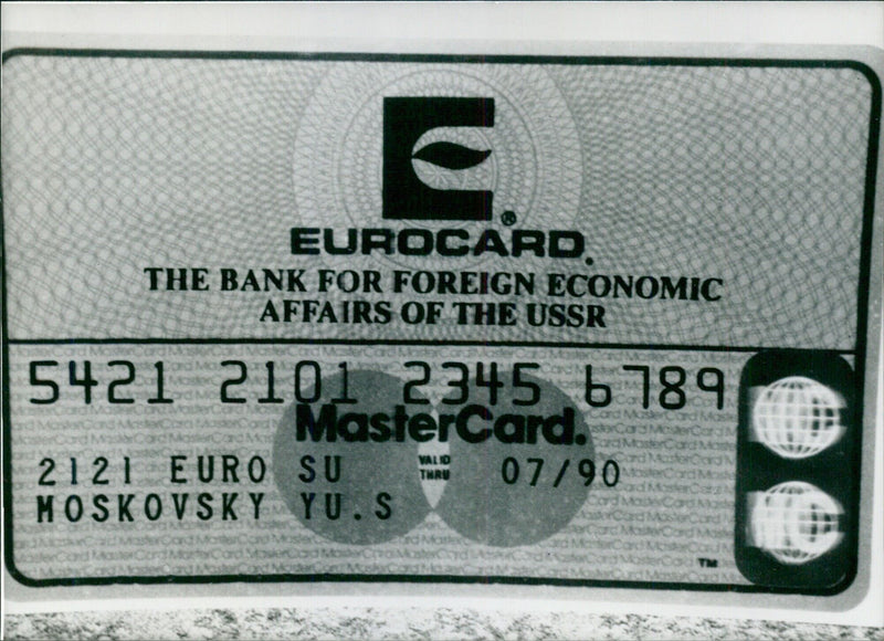 Russia's First Credit Card - Vintage Photograph