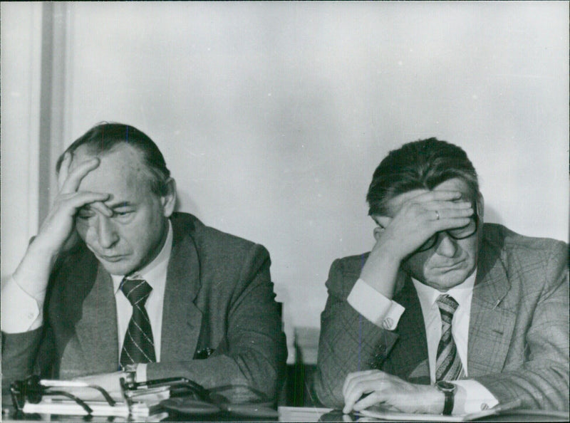 Polish Politicians Mieczyslau Jagielski and Kazimierz Barcikowski - Vintage Photograph