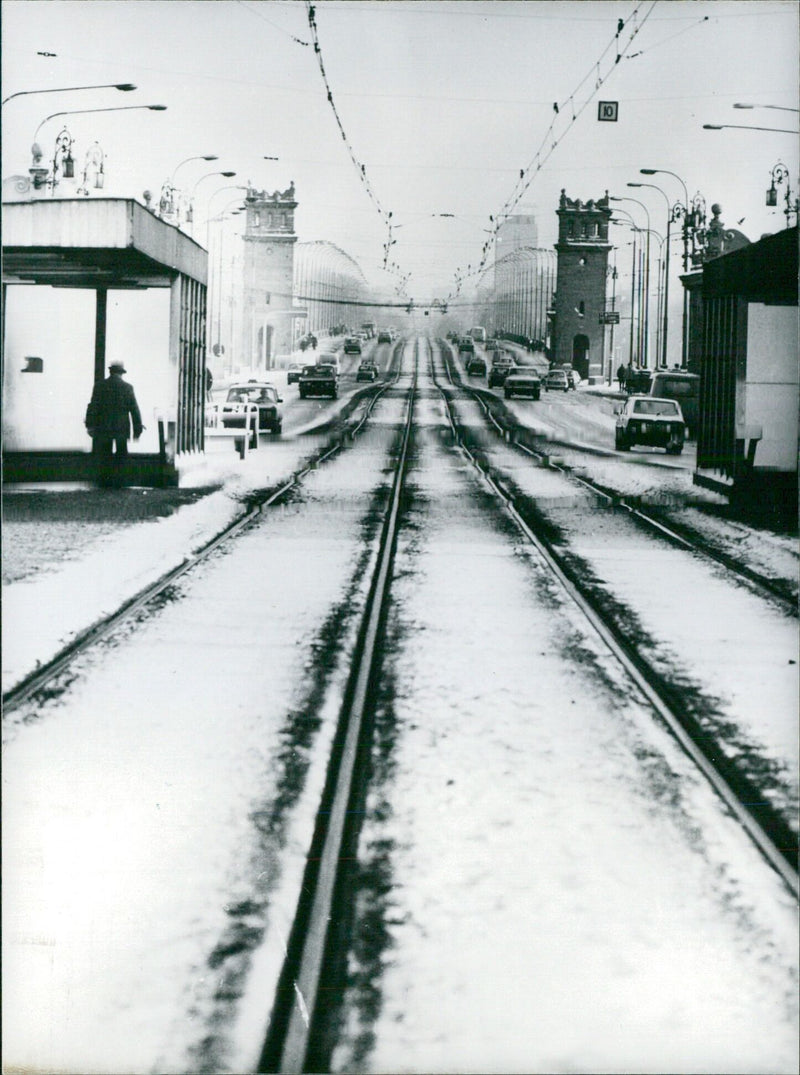 Paralyzed Poland during a four-hour strike in January 1981 - Vintage Photograph