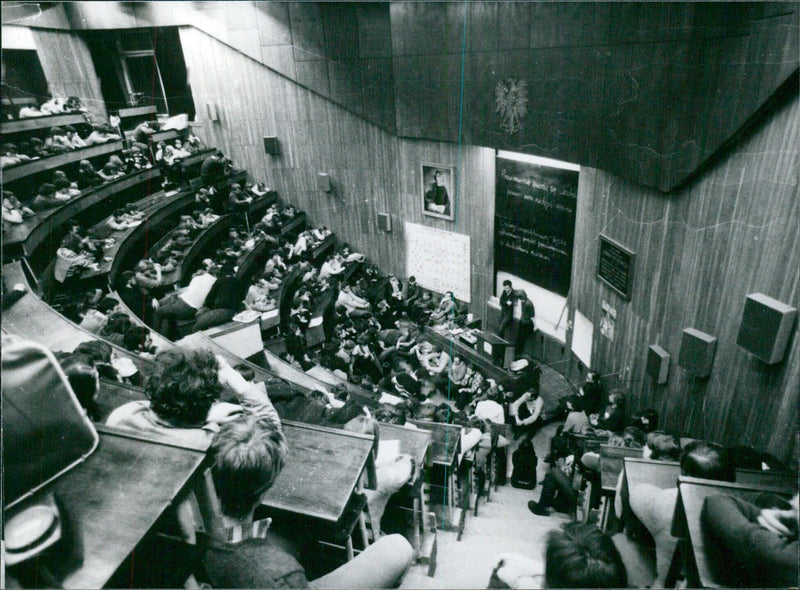 Polish Medical Students on Strike - Vintage Photograph