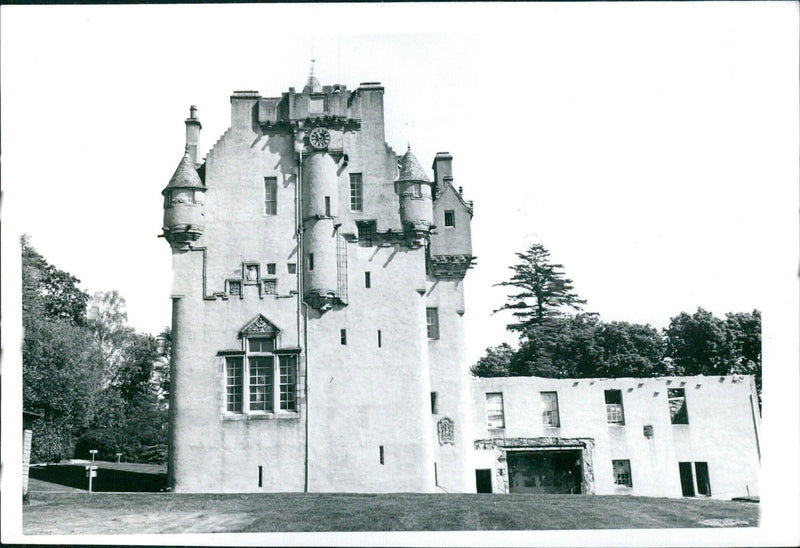 CRATHES CASTLE in Kincardineshire, Scotland - Vintage Photograph