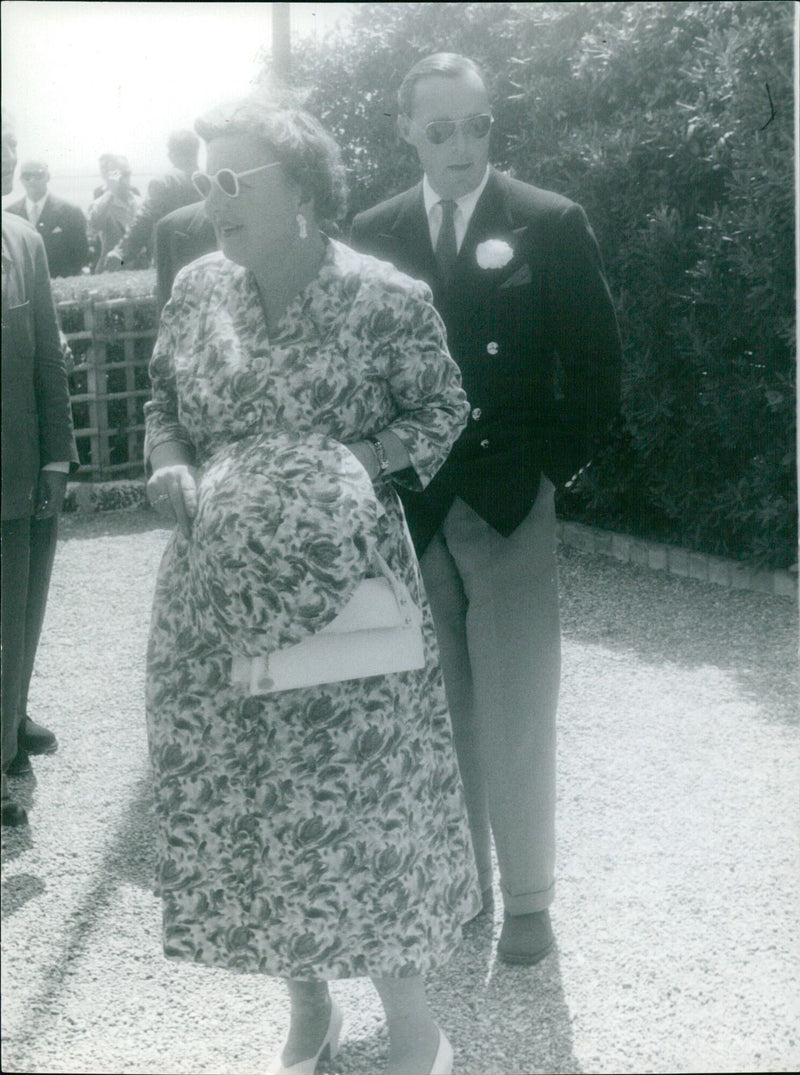 Queen Juliana and Prince Bernhard before departure to Greece - Vintage Photograph