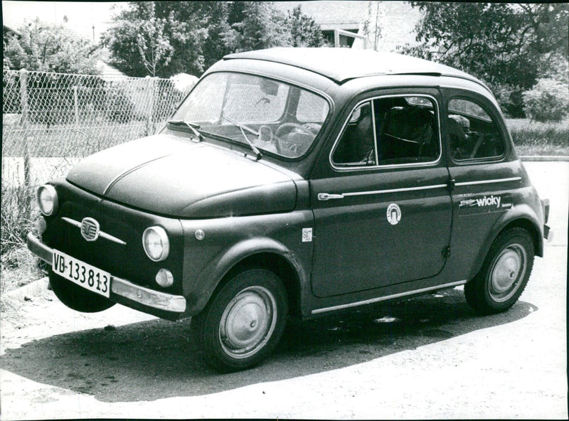 Fiat 500 in Stockholm - Vintage Photograph