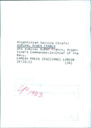 Admiral Ruben Franco, Argentina's Commander-in-Chief of the Navy - Vintage Photograph