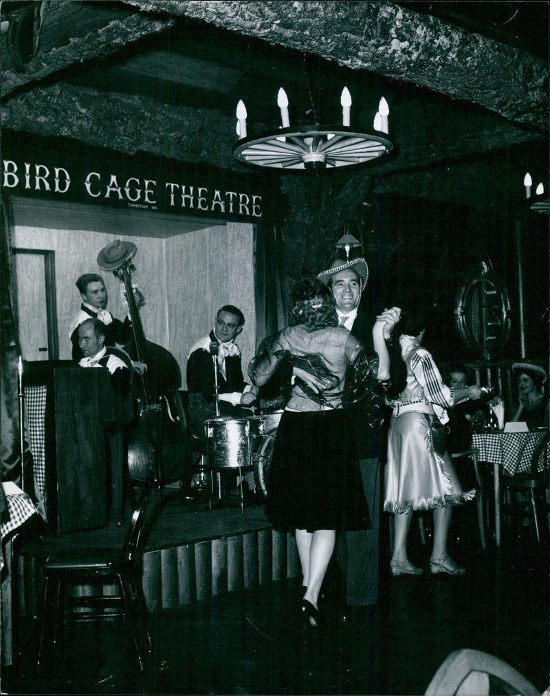 Dancing at the Tombstone Saloon - Vintage Photograph