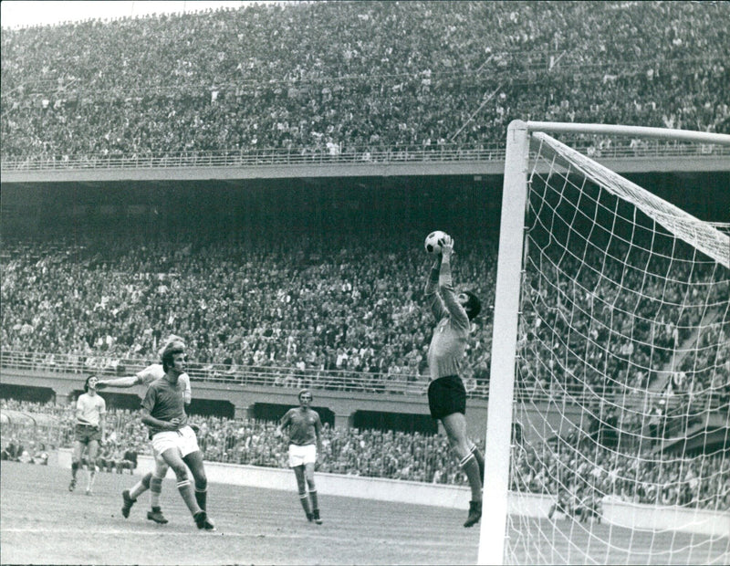 Italy beats Sweden 2-0 in a friendship match - Vintage Photograph