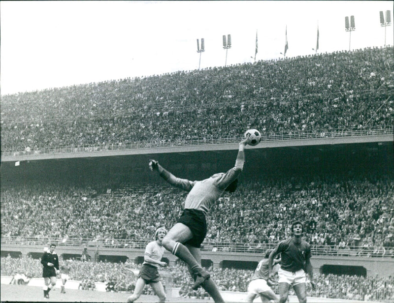 Italy defeats Sweden in a friendship match - Vintage Photograph