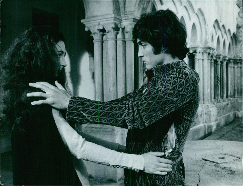 Anna Moffo and Bekim Fehmiu in a scene from "The Adventurers" - Vintage Photograph