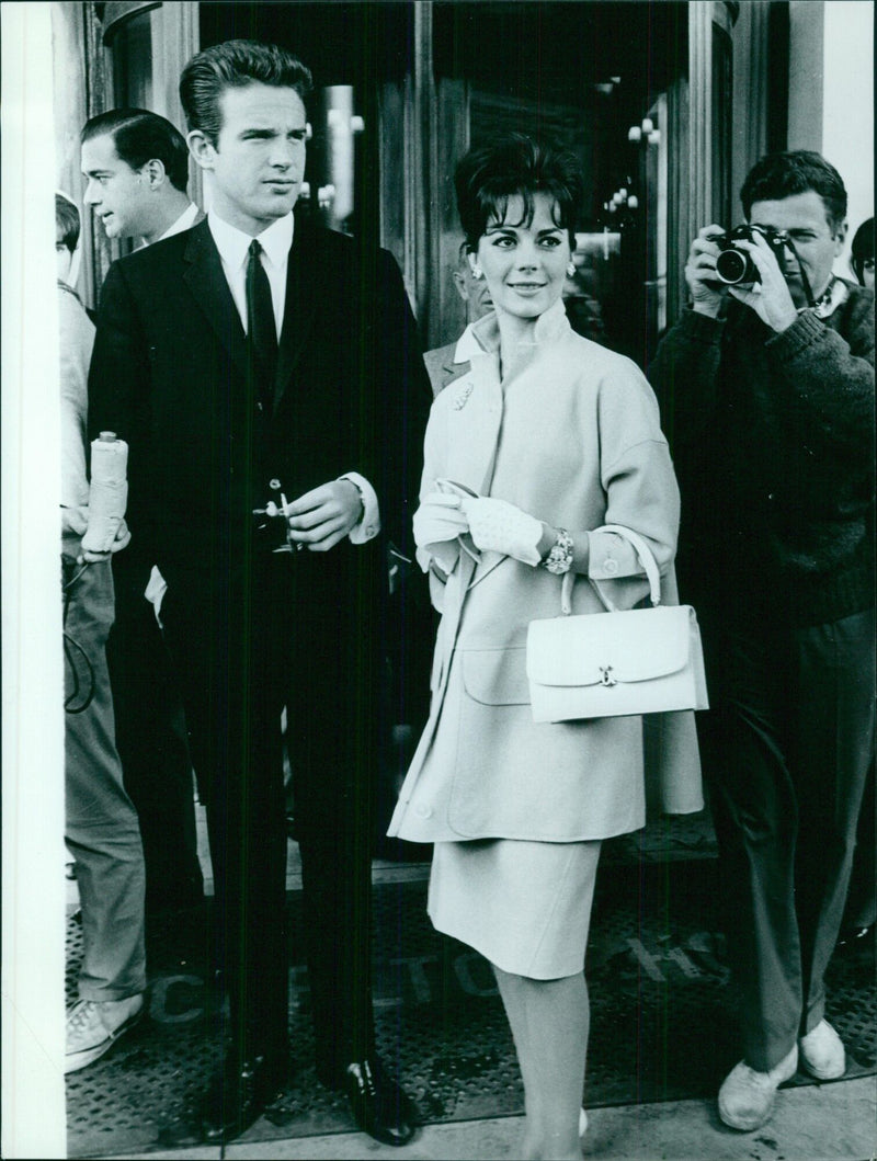 Arrival of Natalie Wood and Warren Beatty at Cannes - Vintage Photograph