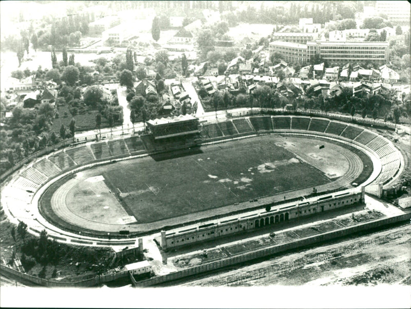 23rd August Stadium in Bucharest, Romania - Vintage Photograph