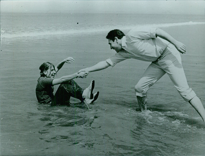 Robert Hossein and Marie Clavice - Vintage Photograph