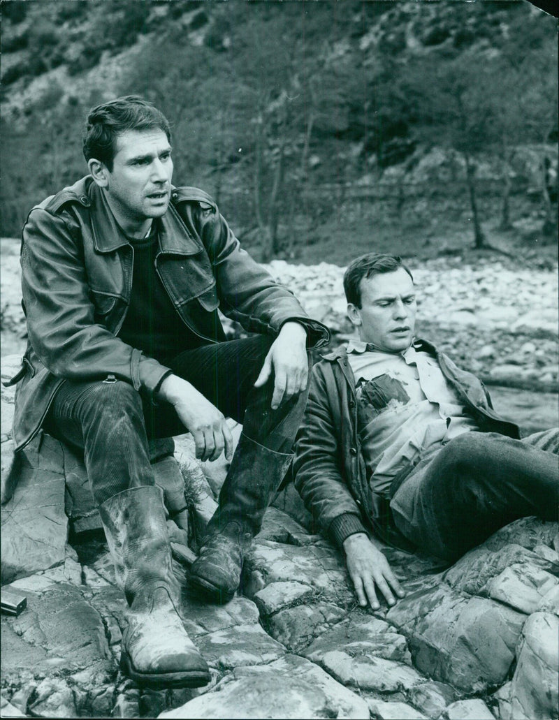 Robert Hossein and Jean-Louis Trintignant - Vintage Photograph