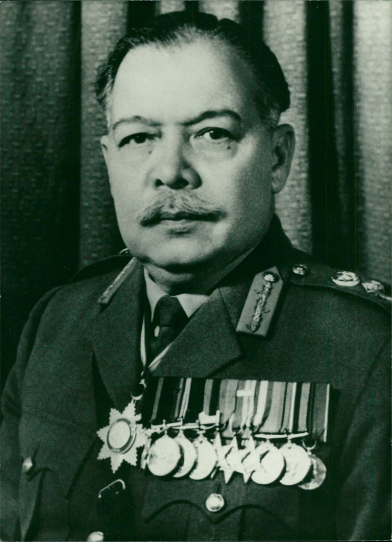 Pakistani Service Chiefs: GENERAL ABDUL HAMID KHAN Chief of Staff of the Army - Vintage Photograph