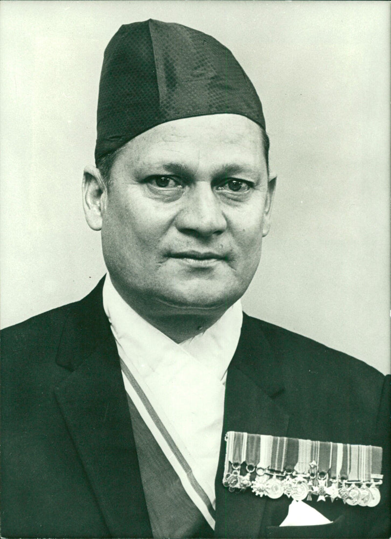 Nepalese diplomat Major-General Padma Bahadur Khatri - Vintage Photograph