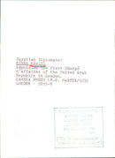 KEMEL KHALIL Appointed as First Chargé d'Affaires of the United Arab Republic in London - Vintage Photograph