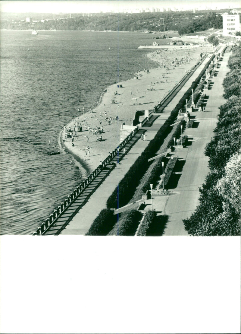 Kuibyshev Beach in the Soviet Union - Vintage Photograph