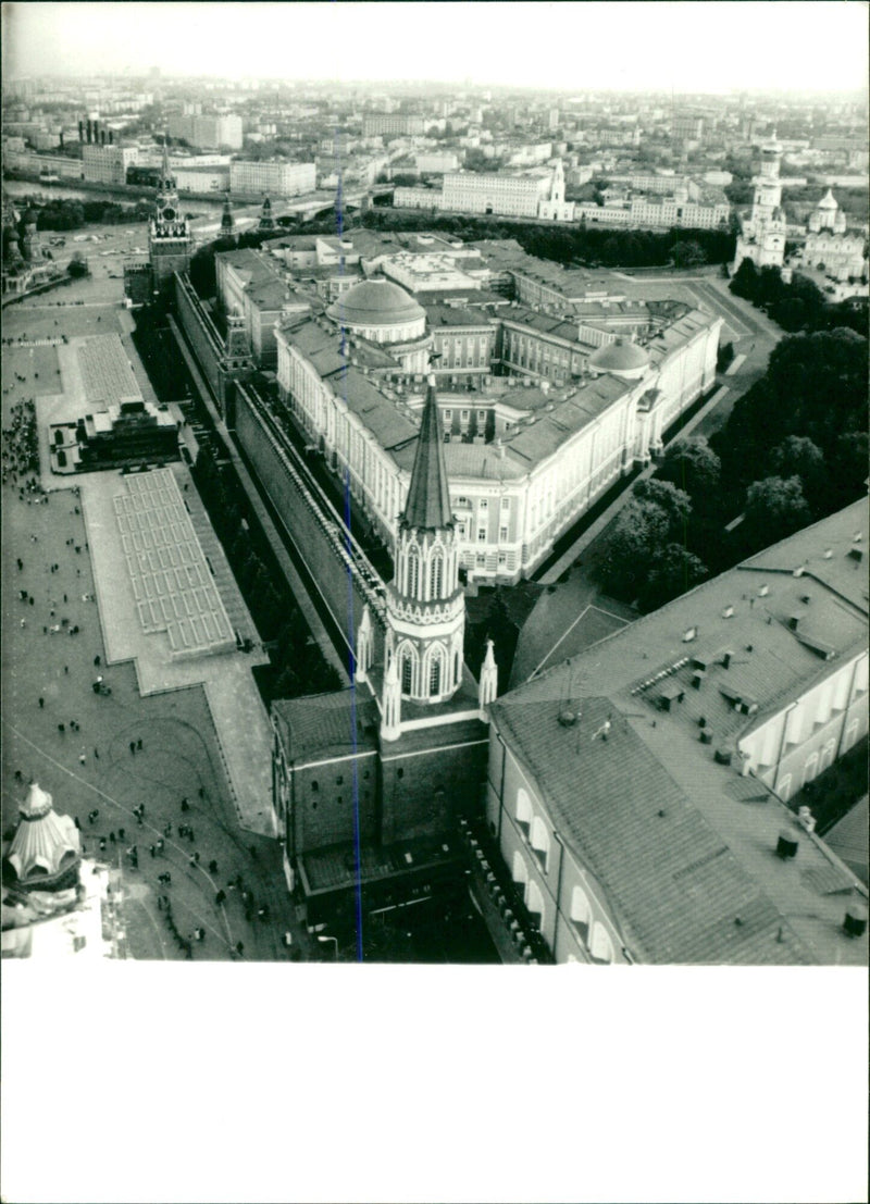 Aerial view of the Kremlin Palace in Moscow - Vintage Photograph