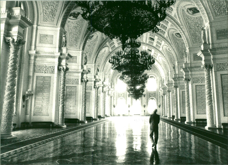 Inside the Supreme Soviet building in the Kremlin, Moscow - Vintage Photograph