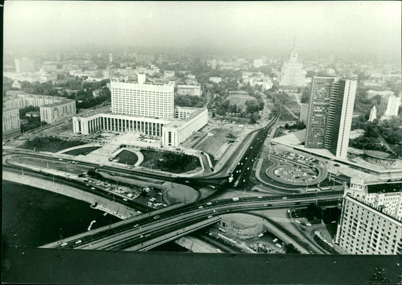 Aerial view of Moscow, the Soviet capital - Vintage Photograph