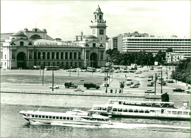 View of Kievsky Railway Station, Moscow - Vintage Photograph