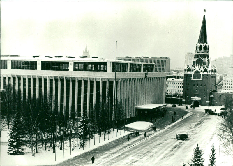 Kremlin Hall of Congresses in Moscow - Vintage Photograph