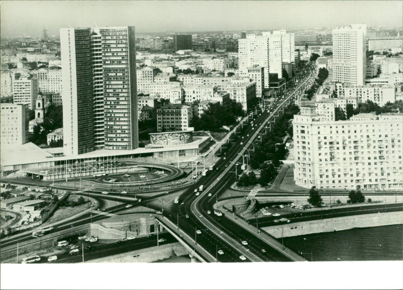 View of Moscow with Comecon building - Vintage Photograph