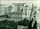 Sumptuous facade of the Moskva Hotel in Moscow - Vintage Photograph