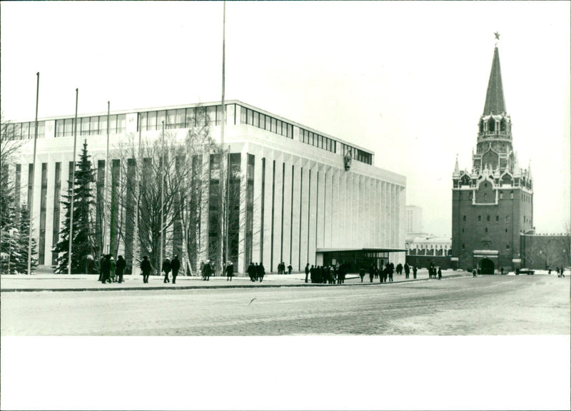 Kremlin Palace of Congresses in Moscow - Vintage Photograph